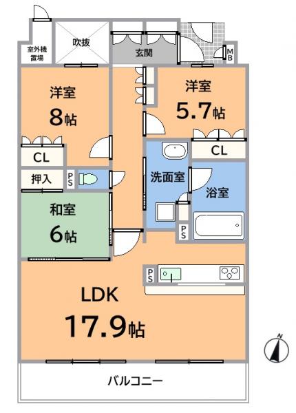パークサイドヒルズ猫洞 間取り図 
