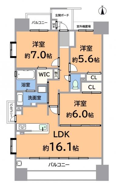 アイルシティ御器所2 間取り図 
