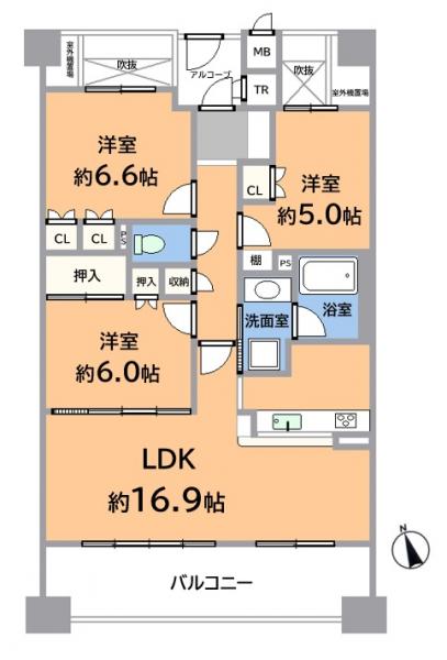 ヒルズ本山穂波町 間取り図 