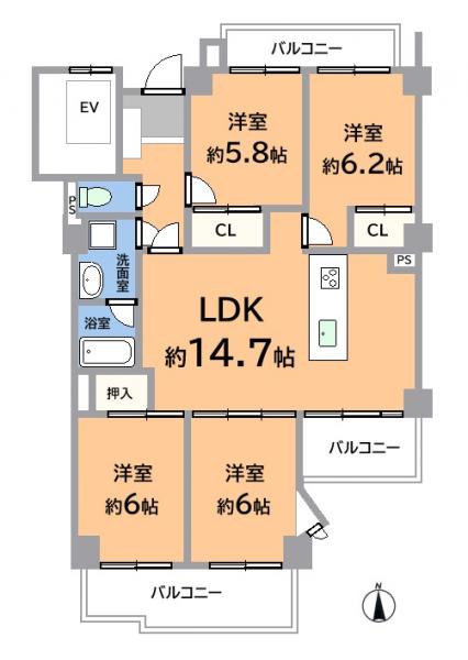 三旺マンション藤森 間取り図 