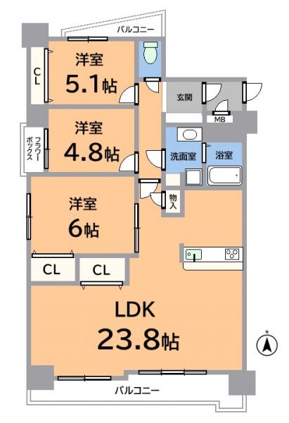 アメニティ新栄 間取り図 
