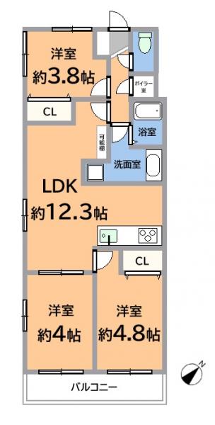 エスポア覚王山 間取り図 