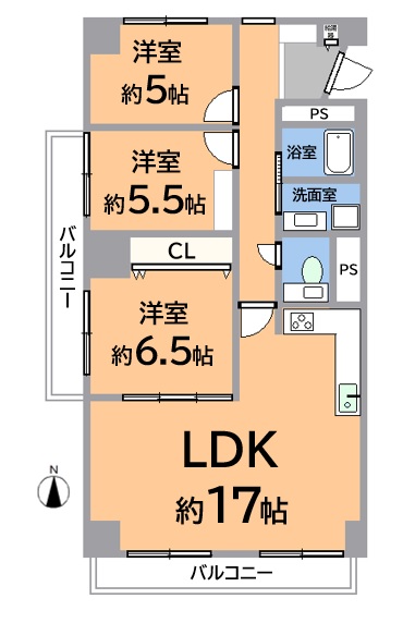 七小レックスマンション 間取り図 