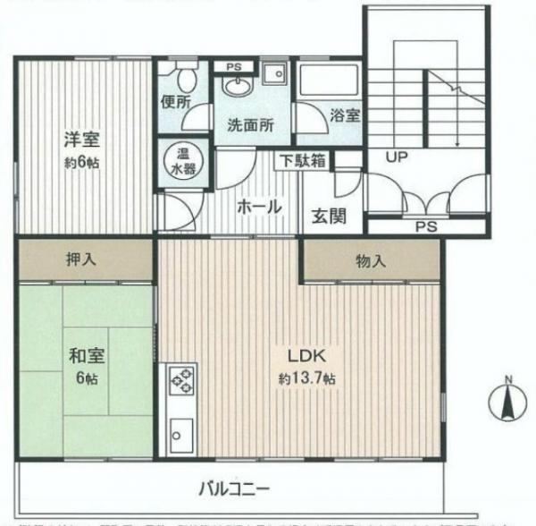 川名ダイヤハイツＢ棟　 間取り図 