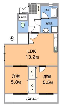 ライオンズマンション覚王山第二 間取り図 