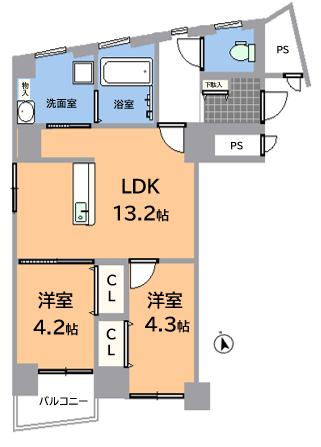 都ハイツ 間取り図 