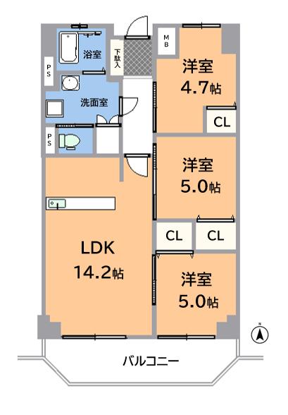 覚王山アーバンライフ 間取り図 
