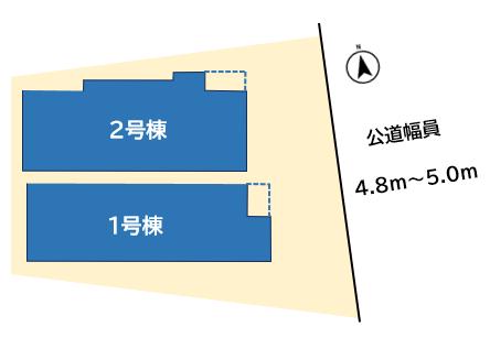 千種区若水　新築戸建　全２棟 全体区画図 