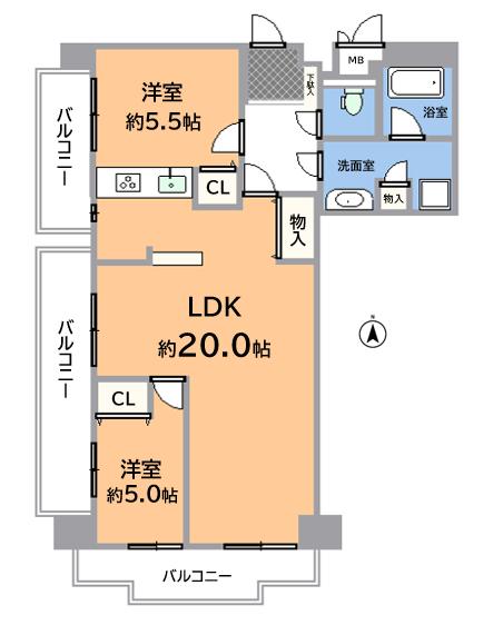 杁中スカイタウンＡ棟 間取り図 