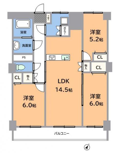 中古マンション 名古屋市千種区田代町字四観音道西 名古屋市東山線覚王山駅 1,890万円