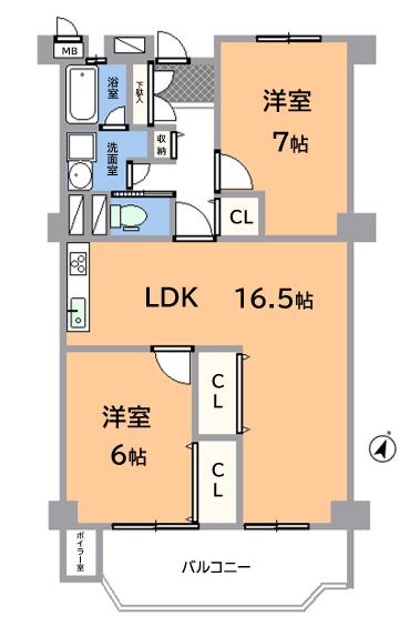 希望ヶ丘ハイツ 間取り図 