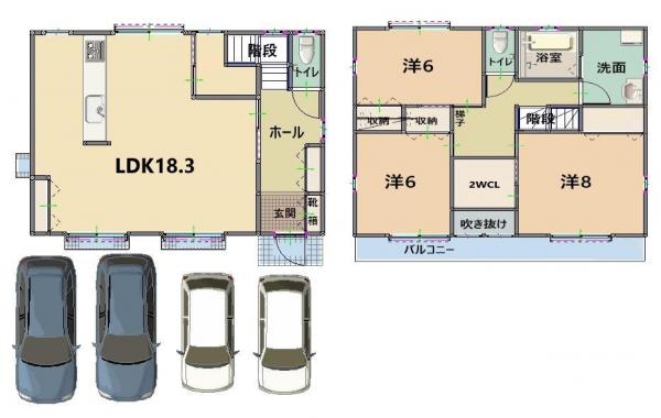 新築戸建 高知市横内 JR土讃線高知商業前駅 3380万円
