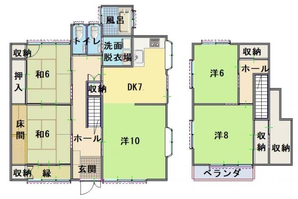 高知市長浜中古 間取り図 