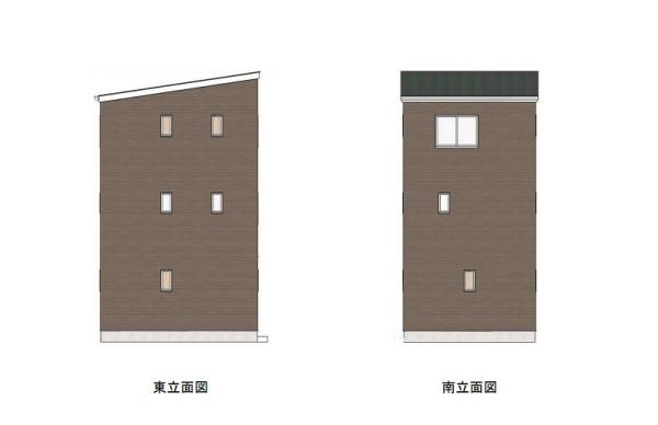 中秦泉寺　売土地　建築条件なし 建物プラン例（パース・外観) 