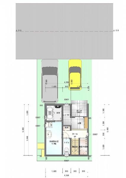 中秦泉寺　売土地　建築条件なし 建物プラン例（パース・内観） 