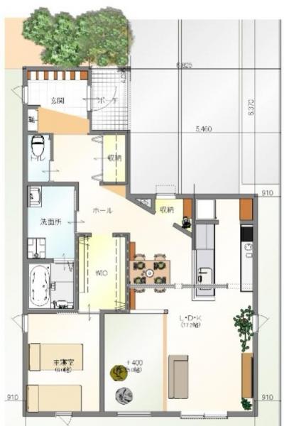土佐山田町　1231.42 参考プラン間取図