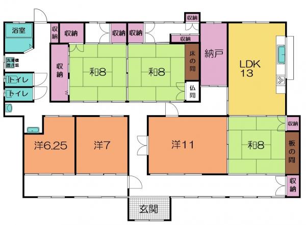 吉川町吉原　1350 間取り図 