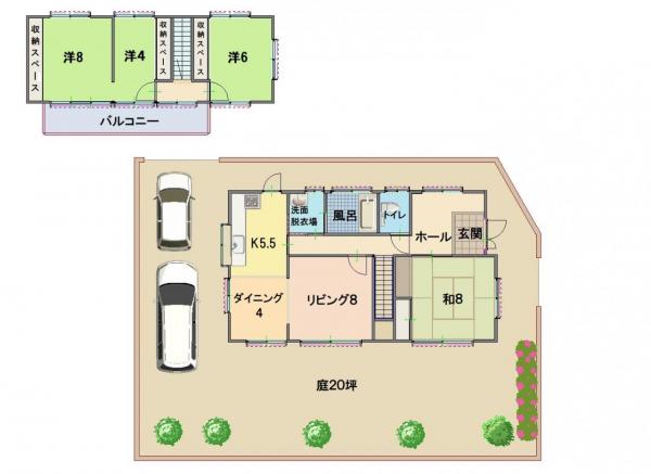 高知市大谷　太陽光オール電化、標高30ｍ 間取り図 