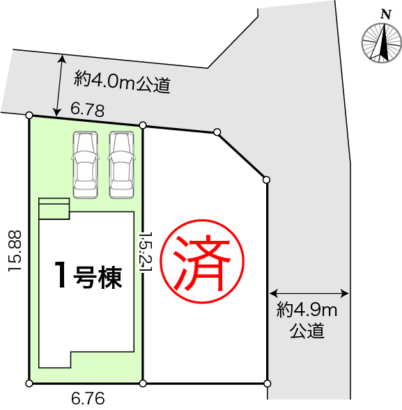 高知市鴨部　2998 全体区画図 
