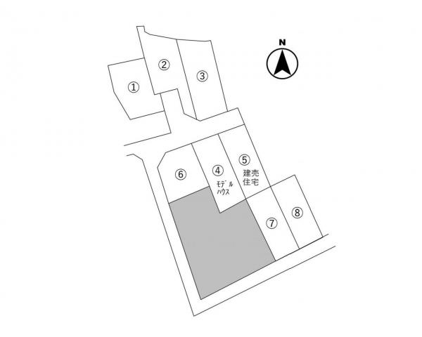 高知市玉水町　建築条件付き売り土地　約45坪 区画図 