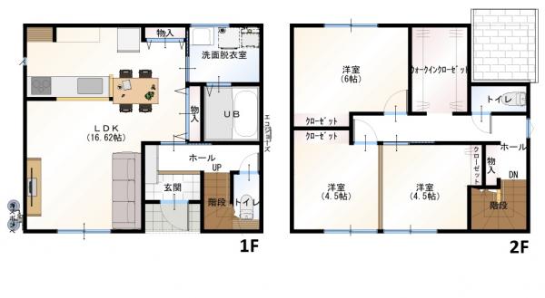 香南市野市町西野字ハノ丸（西棟）　3380 間取り図 