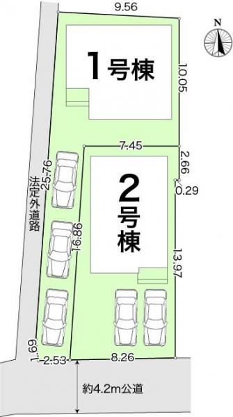 土佐市高岡町甲　2号　2698 全体区画図 