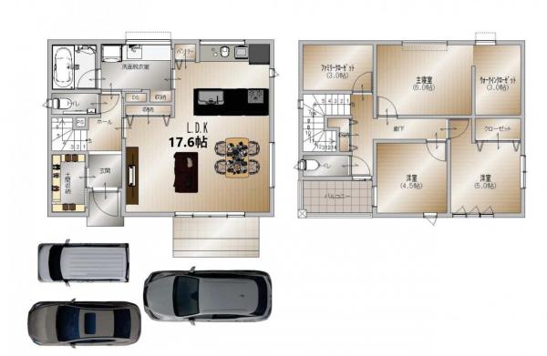 香南市野市町大谷　C号地　3880 間取り図 