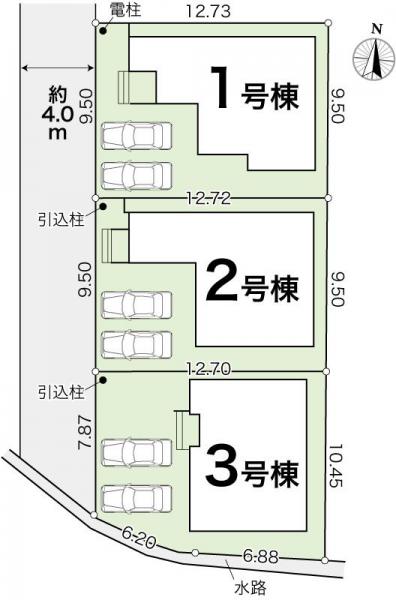 高知市東城山町　1号　3198 全体区画図 