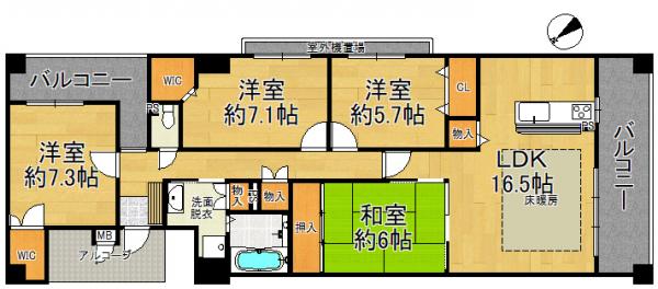 フォルクローレ瀬田 間取り図 