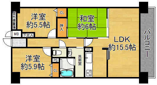 アンビエント瀬田レイクサイド 間取り図 