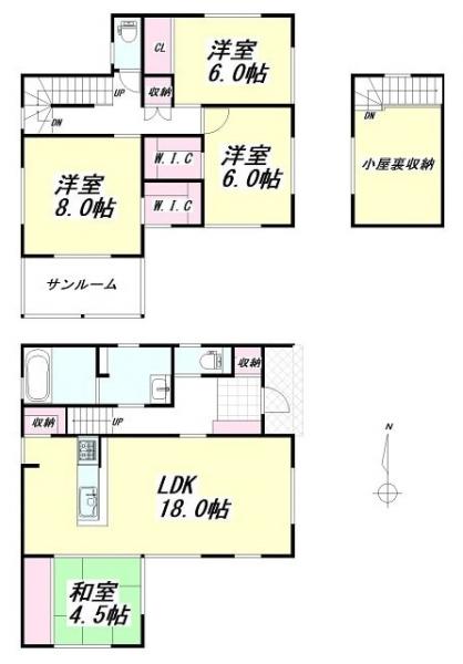 ルルーディア総社市溝口 間取り図 