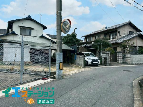 倉敷市上富井　土地 前面道路含む現地写真 
