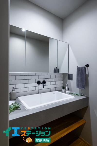 岡山市東区広谷　平屋モデルハウス 洗面台・洗面所 