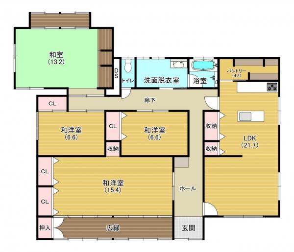倉敷市早高　中古戸建 間取り図 