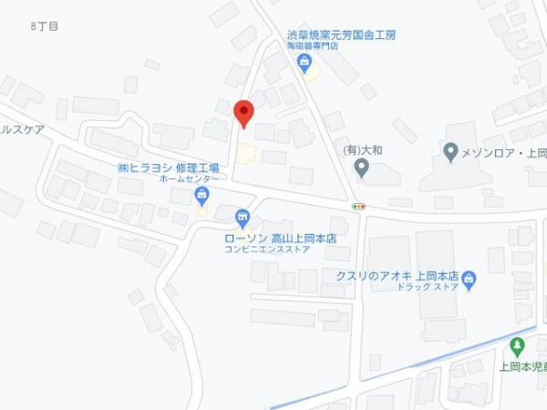 【価格改定】高山市上岡本町8丁目 住宅用土地 72.26坪 現地案内図 