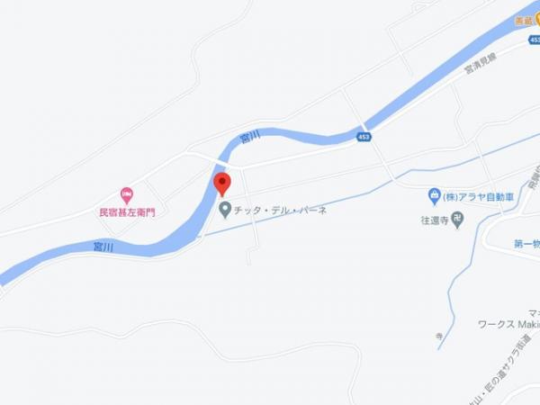 高山市一之宮町 農業用土地 151.72坪 現地案内図 