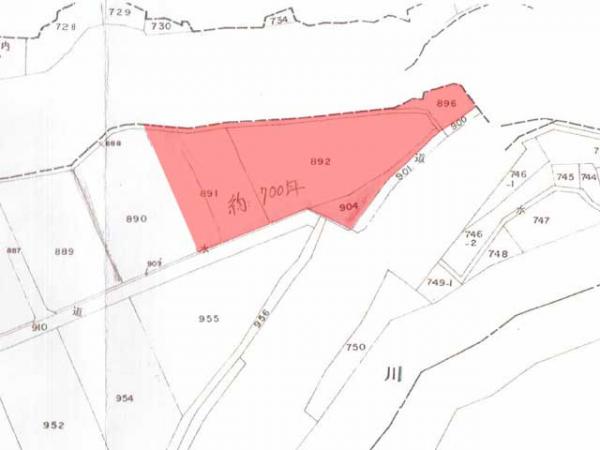 高山市清見町 売地 766.53坪 区画図 