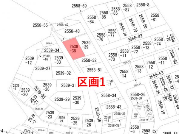 高山市下岡本町 住宅用土地 70.85坪 区画図 