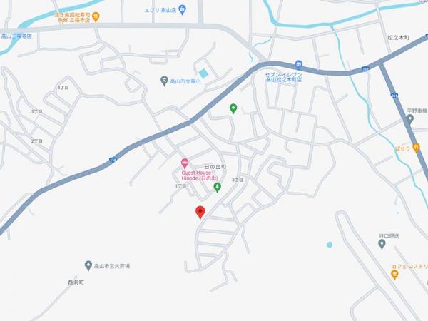 高山市松之木町 住宅用土地 57.08坪 現地案内図 