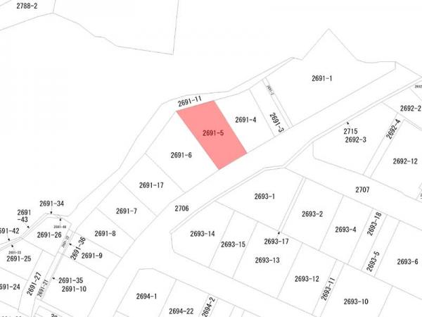 高山市松之木町 住宅用土地 57.08坪 区画図 