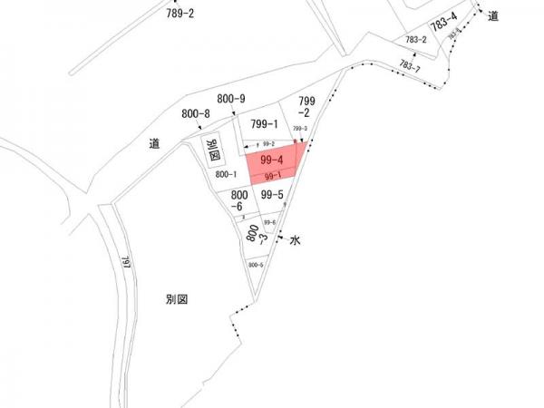 飛騨市神岡町釜崎 畑農地 58.86坪 区画図 