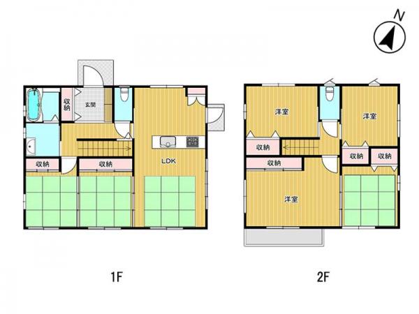 高山市冬頭町 中古戸建 6LDK 間取り図 