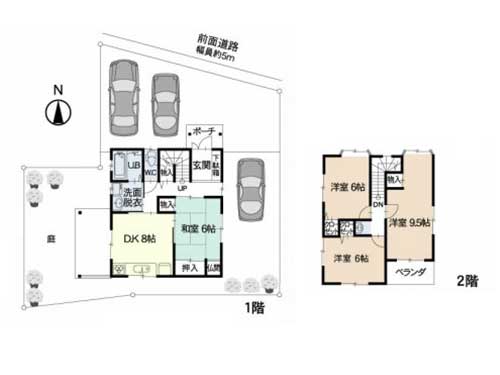 飛騨市古川町増島町 住宅用土地 52.58坪 参考プラン間取図