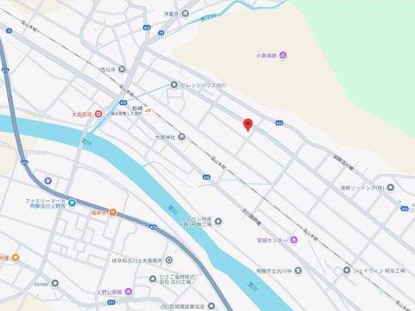 飛騨市古川町沼町 住宅用土地 353.62坪 現地案内図 