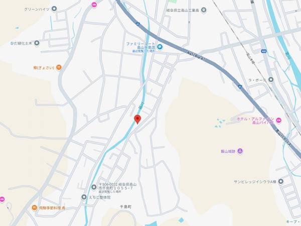 高山市千島町 住宅用土地 68.36坪 現地案内図 