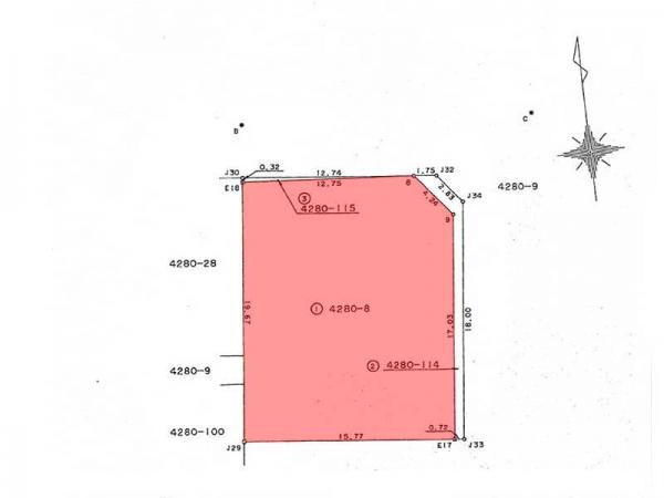 高山市新宮町 住宅用土地 93.47坪 区画図 