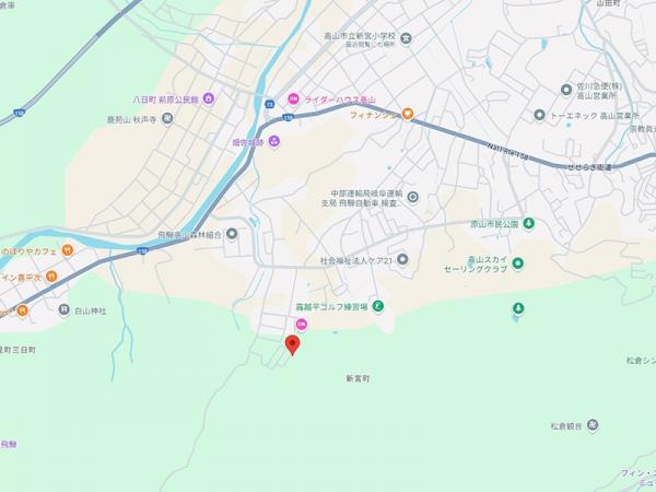 高山市新宮町 住宅用土地 93.47坪 現地案内図 