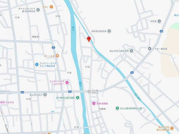 高山市大新町5丁目 土地 40.83坪 現地案内図 