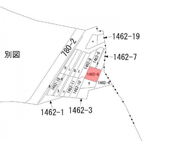 高山市山田町 住宅用土地 57.36坪 区画図 