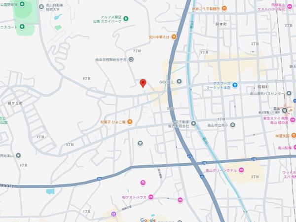 高山市山口町 住宅用土地 50.2坪 現地案内図 